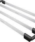 Stainless Steel Sink Rails Drying Rack For QUATRUS R15 ERGON Model 525243 with black anti-slip grips, German craftsmanship