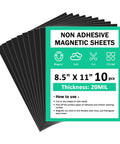 10 Pack 8.5 By 11 Inch 20 Mil Non Adhesive Rubber Magnetic Sheets With UV Coated Smooth Side for crafts and signage displayed flat