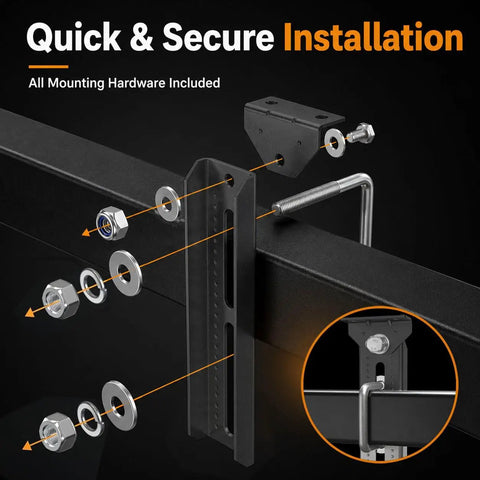 10 Inch Heavy Duty Boat Trailer Bunk Brackets Four Pack Galvanized Steel With E Coating And Dacromet Hardware swivel top installation guide