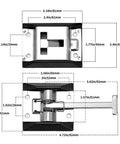 Heavy Duty 304 Stainless Steel RV Door Holder Latch For Campers And Travel Trailers, Thick T Style Entry Door Catch, dimensions shown