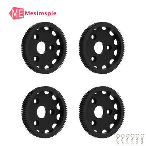 76T 48P Spur Gear Set Four Pieces With Six Body Clips For 1/10 Slash 2WD VXL Rustler Stampede Bandit XL-5 Series RC Cars