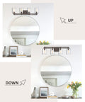 4 Light Vanity Light Fixture In Oil Rubbed Bronze Finish With Clear Glass Cylinders installed upward and downward