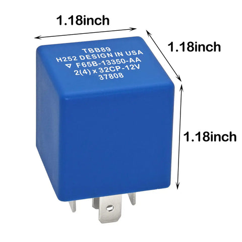 5-Pin Flasher Relay Replacement For Turn Signals And Hazard Warnings, Models With 5C3T-13350-AA Or F65B-13350-AA, TBB89