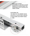 No Sweat Push To Open Drawer Slides One Pair Twenty Inch Undermount Cabinet Hardware with multi-hole design and positioning pin for adjustments.