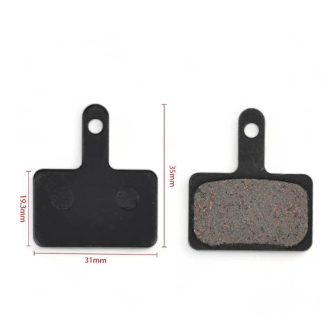 Front And Rear Disc Brake Caliper Kit With Resin Semi Metallic Pads For F160 R140 F180 R160 Systems showing pad dimensions