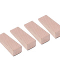 Four Pack Wooden Door Stops Anti Slip Nail Free For Doors In Living Room, Bedroom, And Bathroom Seams With Reinforced Hollow Design