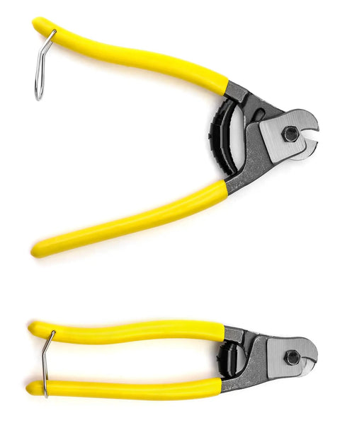 Heavy Duty 8 Inch Steel Wire Cutter and Manganese Alloy Cable Pliers Cuts 1/4 Inch Wire Like Butter on white background.