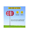 400W Wind Turbine Generator Kit for Home and Marine Use Vertical Axis Wind Generator with three-phase AC low torque design