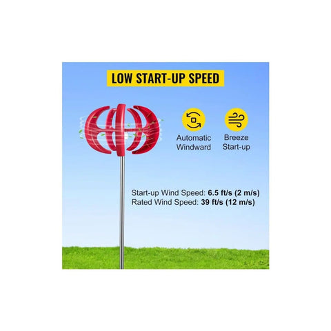 400W Wind Turbine Generator Kit for Home and Marine Use Vertical Axis Wind Generator with three-phase AC low torque design