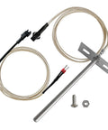 RTD Temperature Probe Sensor For Wood Pellet Grills 700 And 820 Series High Temperature Meat Probe Replacement Plug And Play Durable Sensor For Precise Even Cooking And Consistent Grilling stainless steel probe with braided cable and connector