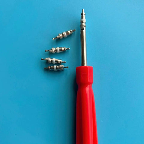 R410A And R32 Valve Core Kit For Air Conditioners Metal Lightweight Spare Part Set With wrench shown with cores