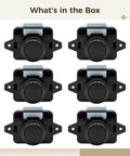 Six Pack Push Button Cabinet Locks For RV And Boat Zinc Alloy Bolts Marine Grade Push To Close Latches Hardware