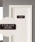 Straight Up Durable Authorized Personnel Only Sign, Hella Strong Self Adhesive Waterproof Door Plaque For Business Rooms And Private Offices, Solid Matte Finish Built To Last Year Round on storage room door.