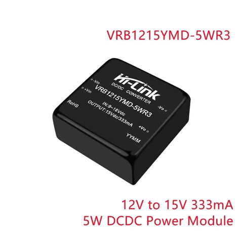 Rock Solid DCDC Switching Power Supply Module With Easy Hook Up Isolated Design At Five Watts 15 Volts 333 Milliamps built for EV charging projects. 5W power module.
