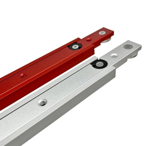 Red and silver Aluminum Alloy Miter Gauge For T Slot Tracks With Smooth Slider For Table Saw And Router Tables Heavy Duty Three Quarter Inch Clamping Tool