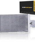 Ultimate Automatic Transmission Oil Cooler For BMW 230i Xdrive 2023 To 2025, Slaps Up 7 Speed Gearbox Heat Management With Direct Fit Install, Beats OEM MB4050101 And 2115001700 In Heavy Traffic Or Track Days. silver aluminum transmission oil cooler with box
