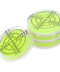 4 Pack Mini Bubble Level Tool Set For Quick High-Precision Measurements Portable On-The-Go Plastic Round Spirit Levels stacked image
