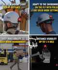 Rechargeable Safety Light With Magnet For Hard Hats And Helmets Red LED Visible Up To Quarter Mile in work environments