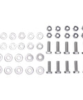 Stainless Steel Rear Crossmember Bolt Kit For Series 2 2A 3 Tub Installation Direct Replacement Hardware Kit With 10 Bolts 10 Locknuts And 20 Washers For Tight Fit And Durable Rust Resistant Performance, stainless steel bolts, nuts, and washers laid out