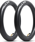 Heavy Duty 16x2.50 Replacement Butyl Inner Tube For 16 Inch Wheels With Bent CR202 Valve, two tubes angled view