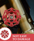 Beefy Metal Valve Wheel Handle Replacement Kit 8 Pack For Industrial Gate Valves Cast Iron Handwheel close-up view with square hole.