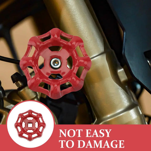 Beefy Metal Valve Wheel Handle Replacement Kit 8 Pack For Industrial Gate Valves Cast Iron Handwheel close-up view with square hole.