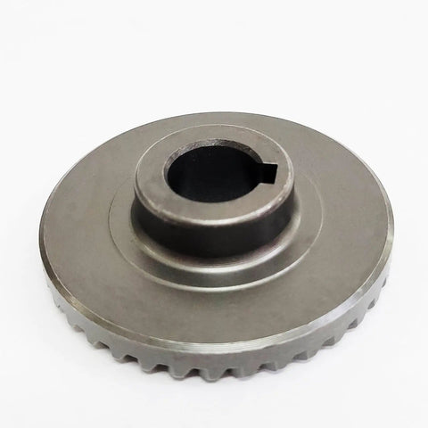 Close-up of 36 tooth metal gear component from Two Sets Metal Gear And Pinion For Angle Grinders 36 Tooth Gear And 11 Tooth Spiral Bevel Pinion Replacement Parts For 9553 9555 9557 9558 Models High Precision Durable Steel Gear System