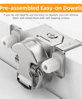 Pre-assembled dowels for Works Like A Dream Self Closing Concealed Cabinet Hinges For Face Frame Doors 1 3 8 Inch.