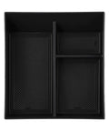 Custom Fit Center Console Organizer Tray For Tesla Cybertruck 2024 Plus features a matte black ABS rigid storage insert.