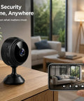 Top Shelf 1080P PTZ Security Camera Featuring Reliable 4G Plus WiFi Connectivity Portable Indoor Outdoor Surveillance Rig on wooden surface.