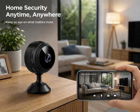 Top Shelf 1080P PTZ Security Camera Featuring Reliable 4G Plus WiFi Connectivity Portable Indoor Outdoor Surveillance Rig on wooden surface.