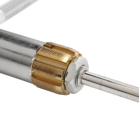 Tbest Premium Bottom Bracket Thread Tap Tool With Anti Slip Handle And Replaceable Dies For Precise Bicycle Frame Repair And Smooth Bike Build Experience brass die and steel shaft close-up