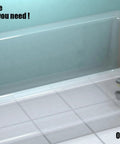 One And A Half Inch Black Tubular Bath Drain Kit With Tip Toe Touch Toe Drain Stopper installed in bathtub