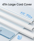 Peel And Stick Paintable Cable Raceway Kit 3 Pack Tucks Away Hdmi And Ethernet Cords Outta Sight On Drywall Surface For A Seriously Clean Home Theater Setup. Featured three 47in white cord covers.