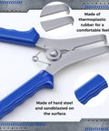 Premium Miter Spring Clamps Kit With Heavy Duty Spring Loaded Pliers For Easy One Hand Woodworking Frame Building Trim Moldings And Wood Projects, blue handle steel