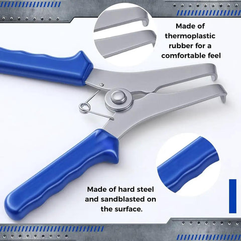 Premium Miter Spring Clamps Kit With Heavy Duty Spring Loaded Pliers For Easy One Hand Woodworking Frame Building Trim Moldings And Wood Projects, blue handle steel