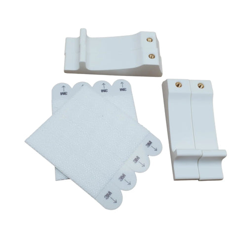 Pegboard Wall Mounting Hardware Kit With Command Strips No Wall Holes Needed Compatible With SKADIS Pegboards Matte White Finish