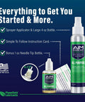 Extreme Duty Lubricant 3 In 1 Oil For Home, Garage And Gym Equipment, Rust Busting Penetrates Deep, Quiet Squeaks, Cleans And Protects Hinges, Doors, Tools And More, Small Bundle 1oz Plus 4oz, Made In USA spray and needle-tip bottles with instruction card
