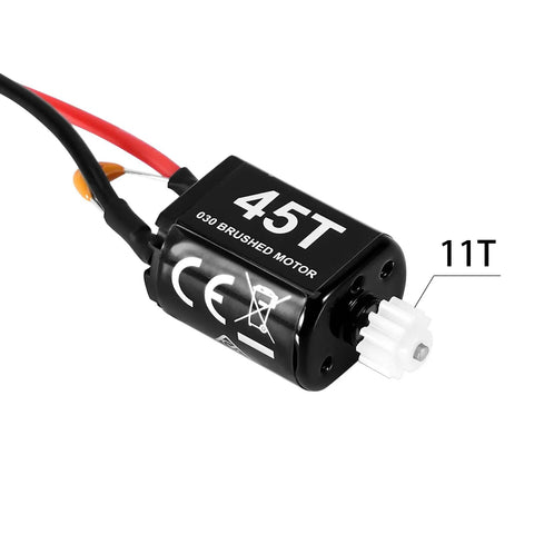 Beefed Up Brushed Motor With Mount For Losi Micro B And Micro T RC Cars 45T Plastic Pinion High Speed Acceleration