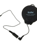 Retractable 23 Foot Shortwave Radio Antenna With Three Point Five Millimeter Plug For Beefed Up Reception Portable Reel In Design Easy Set Up And Clear Signals On The Go visible with cable uncoiled from black reel.
