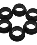 Sturdy Black Silicone Grommet Kit For Cables And Wires Heat Resistant Flexible Desks Protect Wall Holes Aesthetic Industrial Use Efficient, 6-pack