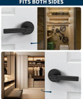 Matte Black Dummy Interior Door Handle Set Two Pack For Non Latching Doors Easy One Sided Install No Fuss Modern Interior Door Hardware For Home Improvement And Quick Upgrades, matte handle on closet door