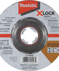 X-Lock 5 Inch General Purpose Grinding Wheel 36 Grit Type 27 For Metal And Stainless Steel With One Quarter Inch Arbor Label