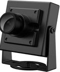 Built Tough Solid Aluminum Camera Housing For 32MmX32Mm Usb Boards Adjustable M12 Lens Mount with a black stand.