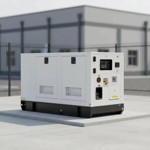 Heavy Duty Portable Generator Set With High Power Output And Quiet Operation in an outdoor setting, business-ready power solution