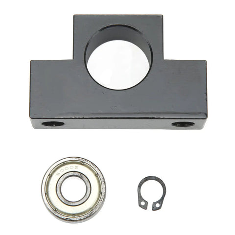 EF12 Ball Screw Support With Bearing For CNC Router And Lathe, heavy-duty steel mount block with bearing visible