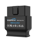 OBD II Bluetooth Scanner With BLE For iOS And Android, Plug N Play Wireless Car Diagnostic Tool, black compact device
