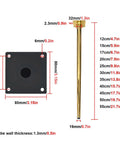 Built Tough Heavy Duty Metal Iron Cone Furniture Legs Four Pack DIY Table Supports For TV Stand Chair Sofa Cabinet Or Dresser Knockout Quality Sets Up In No Time Flat with dimensions and specifications.