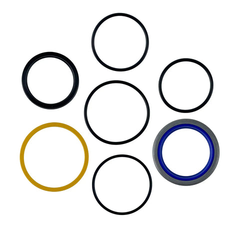 Hydraulic Seal Kit For Bush Hog Front End Loader Cylinders Two And Quarter Inch Cylinder With One And A Half Inch Rod Replacement Seals For 2400QT 2425QT 2440QT 2445QT 2840QT 2845QT, black and blue hydraulic seals