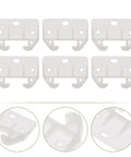 White Plastic Drawer Slides 12 Pack Center Mount Rails For Dresser And Closet Drawers No Fuss Install With Smooth Glide